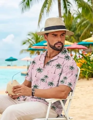 COOFANDY Mens Hawaiian Shirt Short Sleeve Floral Button Down Shirts Tropical Summer Beach Shirts Camp Collar Shirt - COOFANDY (1)