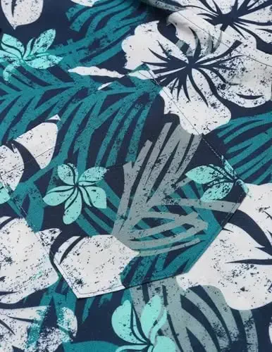 COOFANDY Mens Hawaiian Shirts Short Sleeve Casual Button Down Tropical Beach Shirt - 6