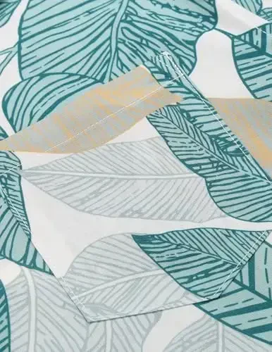 COOFANDY Mens Hawaiian Shirts Short Sleeve Casual Button Down Tropical Beach Shirt - 6