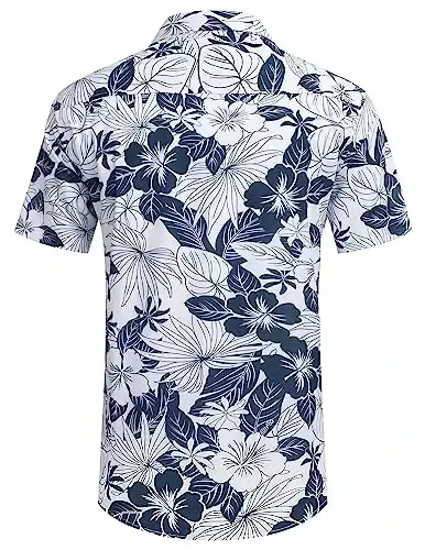 COOFANDY Mens Hawaiian Shirts Short Sleeve Casual Button Down Tropical Beach Shirt - 3