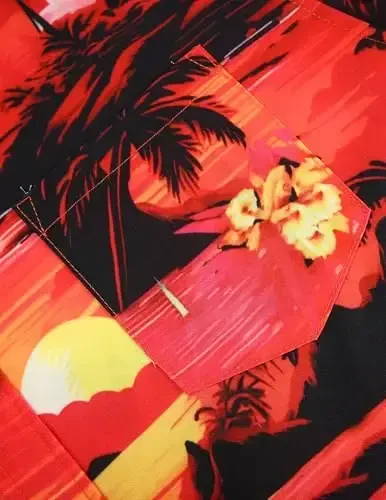 COOFANDY Mens Hawaiian Shirts Short Sleeve Casual Button Down Tropical Beach Shirt - 5