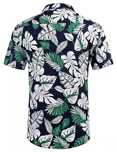 COOFANDY Mens Hawaiian Shirts Short Sleeve Casual Button Down Tropical Beach Shirt - 4