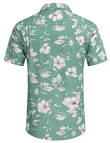 COOFANDY Mens Hawaiian Shirts Short Sleeve Casual Button Down Tropical Beach Shirt - 6