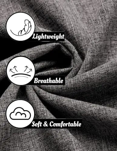 COOFANDY Mens Linen Shirt Casual Short Sleeve Button Down Shirts Summer Beach Vacation Tops - 5