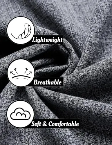COOFANDY Mens Linen Shirt Casual Short Sleeve Button Down Shirts Summer Beach Vacation Tops - 6