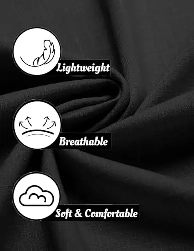 COOFANDY Mens Linen Shirt Short Sleeve Tugmalar bilan pastga tushadigan ko'ylaklar Tasodifiy katakli yoqali yozgi plyaj ko'ylaklari - 2