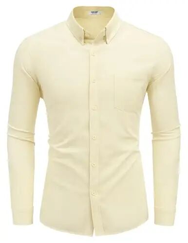 COOFANDY Men's Long Sleeve Buttons Down Shirts Casual Button Up Shirts Beach Linen Shirt Untucked Dress Shirt - 6