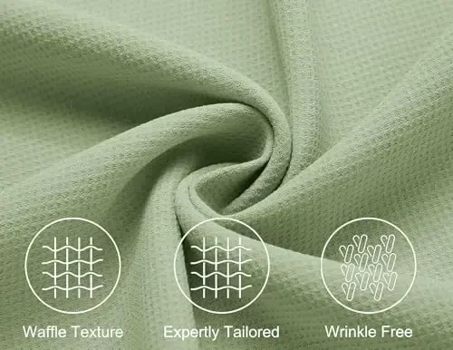 COOFANDY Mens Short Sleeve Button Down Shirts Waffle Shirt Casual Beach Summer Shirts Wrinkle Free Vacation Shirts - MODAZONE