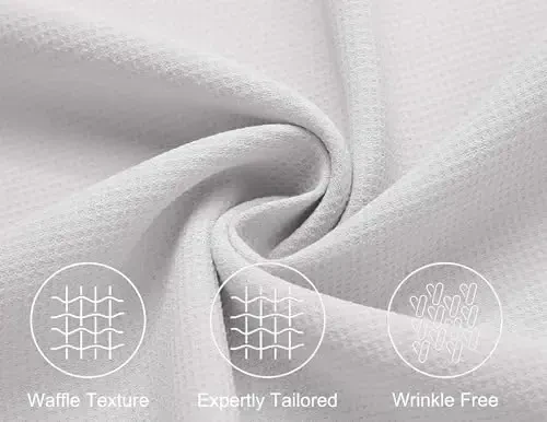 COOFANDY Mens Short Sleeve Button Down Shirts Waffle Shirt Casual Beach Summer Shirts Wrinkle Free Vacation Shirts - 5