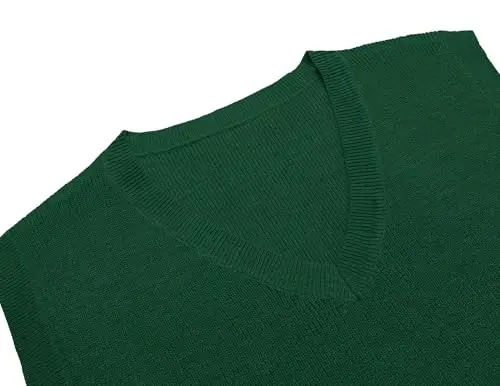 COOFANDY Men's Sweater Vest V Neck Sleeveless Sweater Casual Knitted Vests | Regular Fit, Lightweight, Stretch Soft, Business Casual Matching, Fall Winter Fashion, Classic Design, Durable, Wrinkle-Free - 5