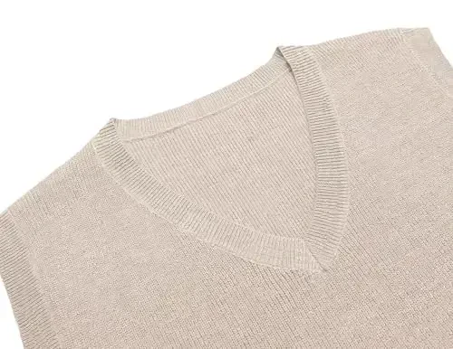 COOFANDY Men's Sweater Vest V Neck Sleeveless Sweater Slim Fit Casual Knitted Pullover Sweater - COOFANDY