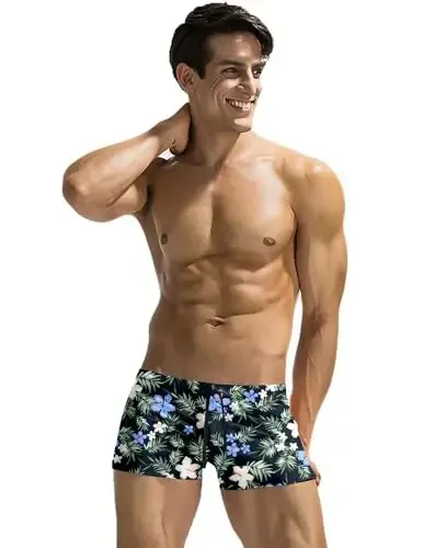 COOFANDY Men's Swimsuit Camo Quick Dry Mens Swimming Shorts Trunks with Pockets - COOFANDY