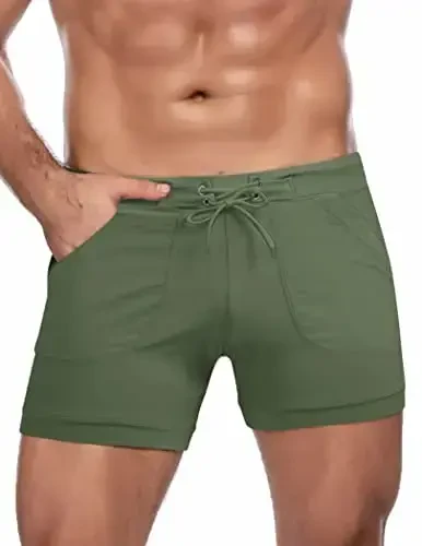 COOFANDY Men's Swimsuit Camo Quick Dry Mens Swimming Shorts Trunks with Pockets - COOFANDY (1)