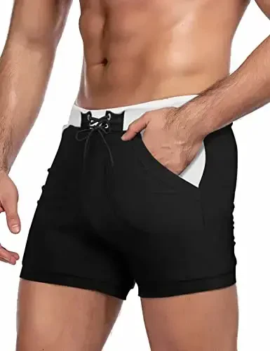 COOFANDY Men's Swimsuit Camo Quick Dry Mens Swimming Shorts Trunks with Pockets - 3