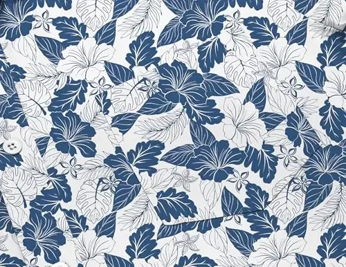 COOFANDY Мужская гавайская тропическая рубашка с коротким рукавом, повседневная рубашка на пуговицах с цветочным принтом, летняя пляжная рубашка с карманом - 2