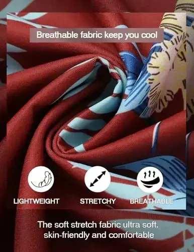 COOFANDY Мужская повседневная рубашка хенли с воротником-стойкой, с коротким рукавом, летняя пляжная футболка в стиле хиппи - 4