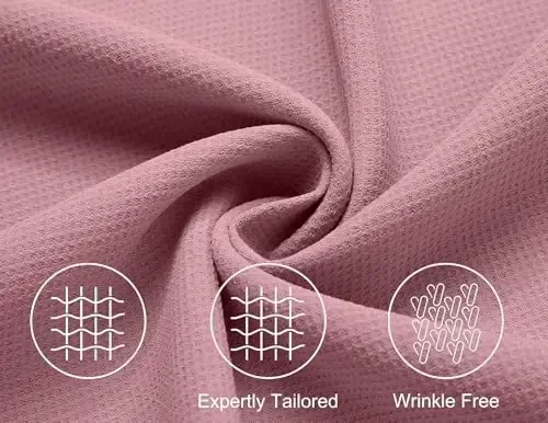 COOFANDY Mens Short Sleeve Button Down Shirts Waffle Shirt Casual Beach Summer Shirts Wrinkle Free Vacation Shirts - 5