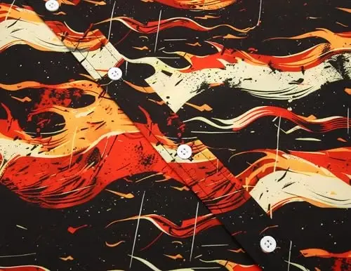 COOFANDY Мужские гавайские рубашки с коротким рукавом на пуговицах Aloha Shirt Повседневная пляжная одежда - 6