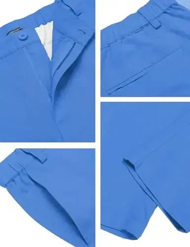 COOFANDY Мужские хлопковые льняные брюки Эластичная талия Легкие повседневные брюки Свободный крой Йога Пляжные брюки с карманами - 5