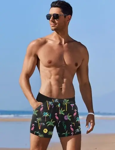 COOFANDY Swim Trunks for Men Sexy Swim Brief Square Leg Swimsuit Swimming Short Bathing Suit with Pocket S-XXL - COOFANDY (1)