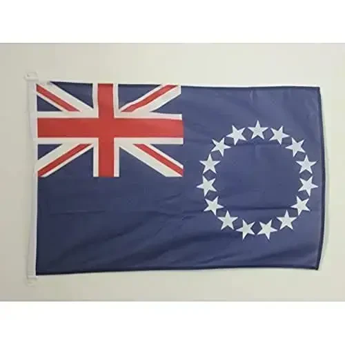 Cook Islands NAUTICAL Flag 18'' x 12'' - Cook Islander flags 30 x 45 sm. - Banner 12x18 in kemadir uchun - AZ FLAG - 1