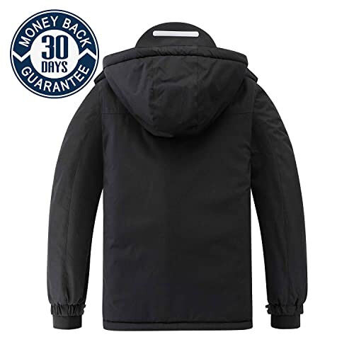 COOKFIP Kid's Ski Jacket Waterproof Boy's and Girl's Warm Fleece Winter Jacket Windproof Hooded Snow Coat - 3