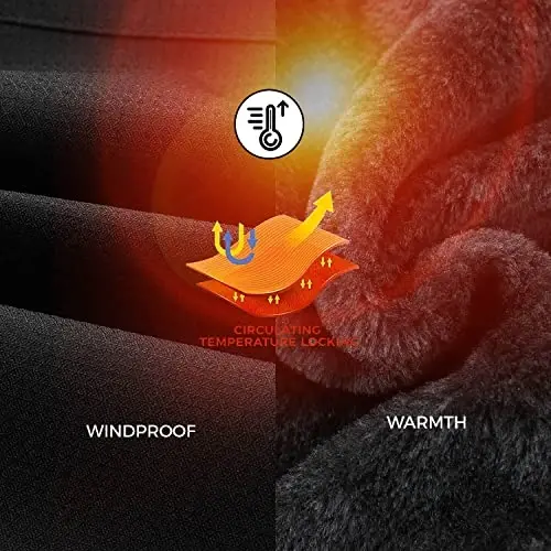 COOKFIP Kid's Ski Jacket Waterproof Boy's and Girl's Warm Fleece Winter Jacket Windproof Hooded Snow Coat - 7