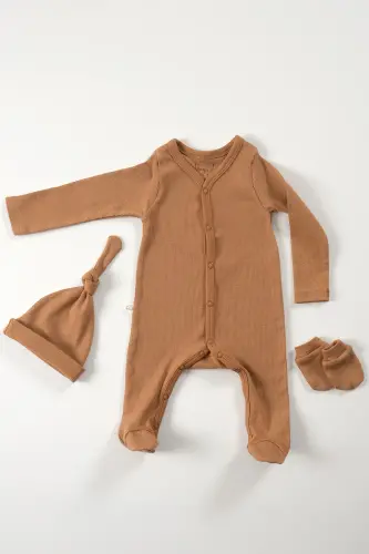 Cookie 3 Piece Organic Cotton Newborn Mini Hospital Discharge Set - 1