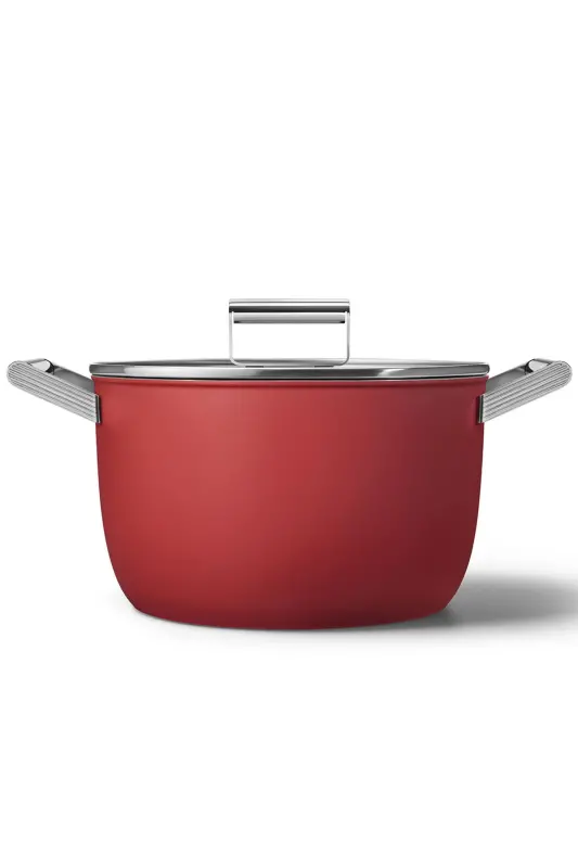 Cookware 50's Style Prima Plus 5-Piece Red Pot&Pan Set-Red - 2