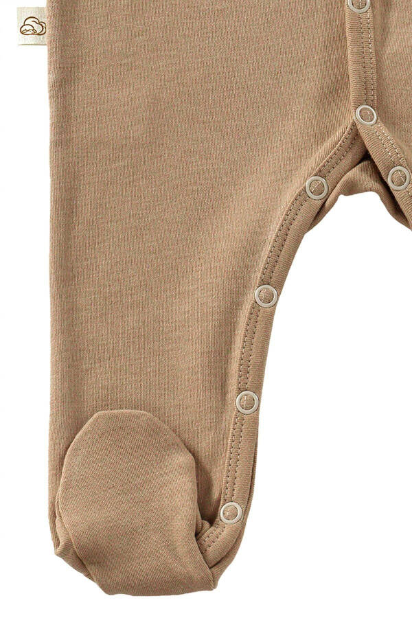 Cool Bear Unisex 3 Parça Hastane Çıkışı Takımı Organik Pamuk Yenidoğan Mini Set-Toprak - 4