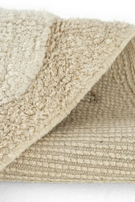 Cool Cotton Ccn 11 Multy Washable Non-Slip Base Natural Cotton Woven Round Baby Carpet-Colorful 5 - 6