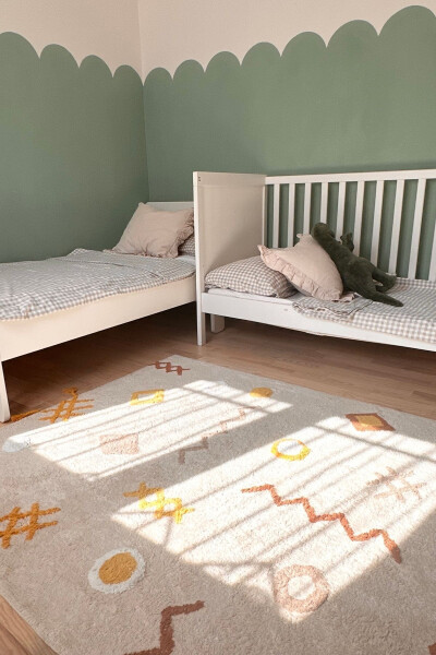 Cool Cotton Ccn 12 Multy Xw Machine Washable Non-Slip Natural Cotton Woven Baby Rug - 4