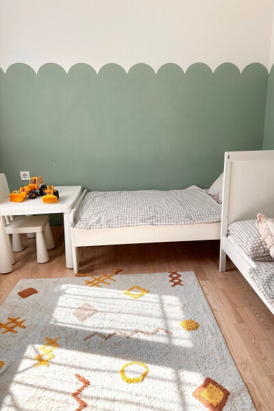 Cool Cotton Ccn 12 Multy Xw Machine Washable Non-Slip Natural Cotton Woven Baby Rug - 5