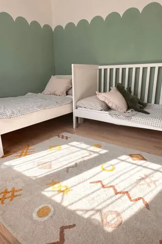 Cool Cotton Ccn 12 Multy Xw Machine Washable Non-Slip Natural Cotton Woven Baby Rug - 4