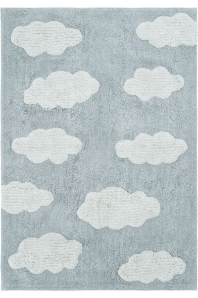 Cool Cotton Ccn 14 Multi Machine Washable Non-Slip Cotton Woven Cloud Pattern Baby Rug - 8