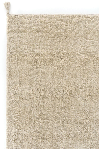 Cool Cotton Ccn Beige Machine Washable Non-Slip Base Natural Cotton Woven Baby Rug - 17