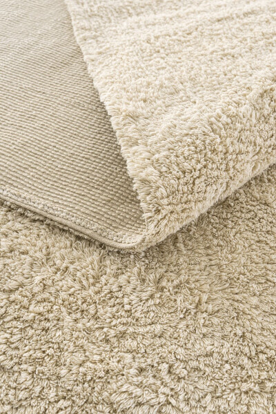 Cool Cotton Ccn Beige Machine Washable Non-Slip Base Natural Cotton Woven Baby Rug - 21