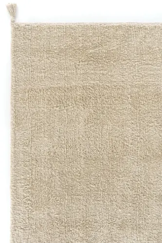Cool Cotton Ccn Beige Machine Washable Non-Slip Base Natural Cotton Woven Baby Rug - 3
