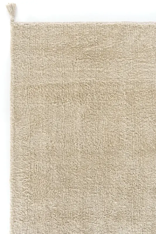 Cool Cotton Ccn Beige Machine Washable Non-Slip Base Natural Cotton Woven Baby Rug - 3
