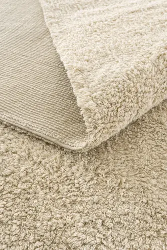 Cool Cotton Ccn Beige Machine Washable Non-Slip Base Natural Cotton Woven Baby Rug - 8