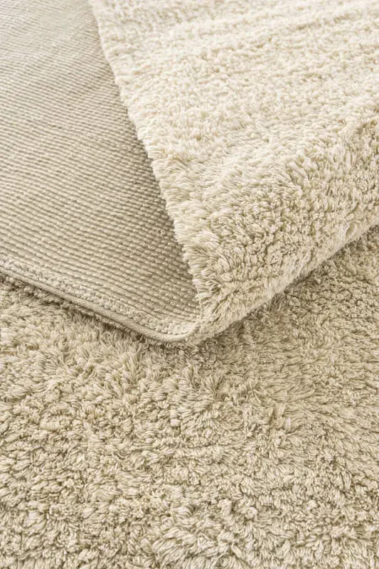 Cool Cotton Ccn bej rangli, mashinada yuviladigan, sirpanmaydigan taglikli, tabiiy paxta to'qima bolalar gilami - 7