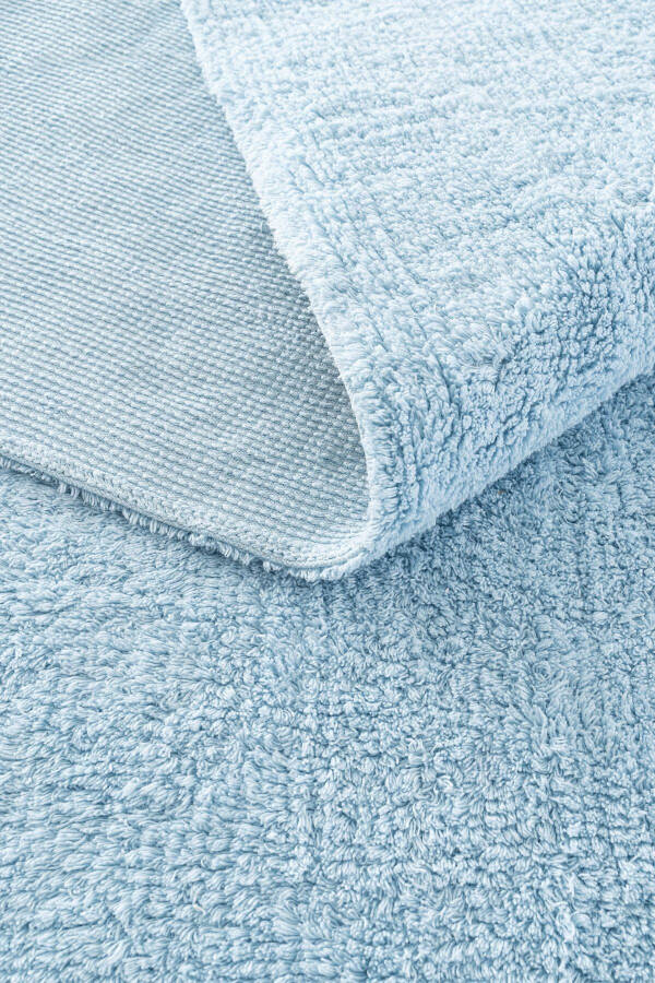 Cool Cotton Ccn Blue Machine Washable Non-Slip Natural Cotton Woven Baby Rug - 14