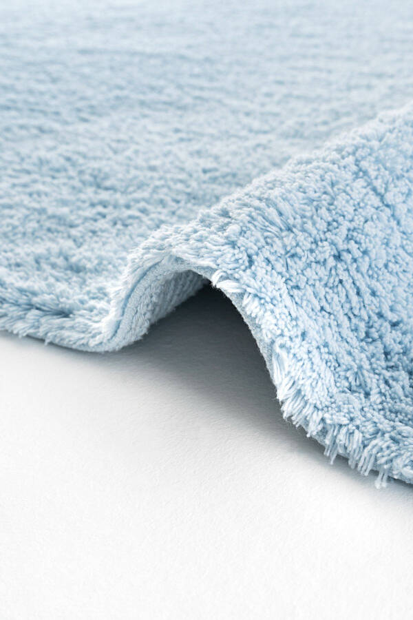 Cool Cotton Ccn Blue Machine Washable Non-Slip Natural Cotton Woven Baby Rug - 5