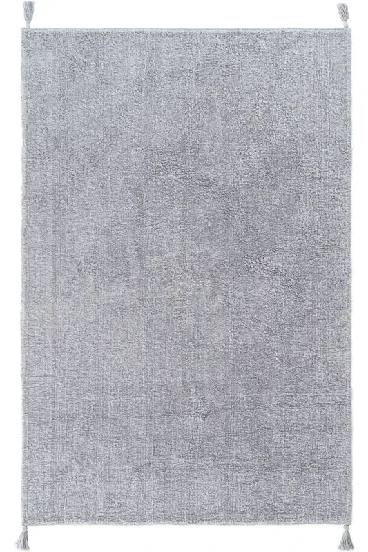 Cool Cotton Ccn Gray Machine Washable Non-Slip Base Natural Cotton Woven Baby Carpet-Gray - COOL HALI