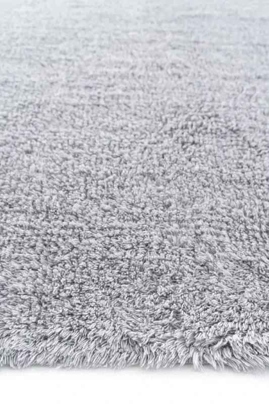 Cool Cotton Ccn Gri Makinede Yıkanabilir Kaymaz Tabanlı Naturel Pamuk Dokuma Bebek Halısı-Gri - 6