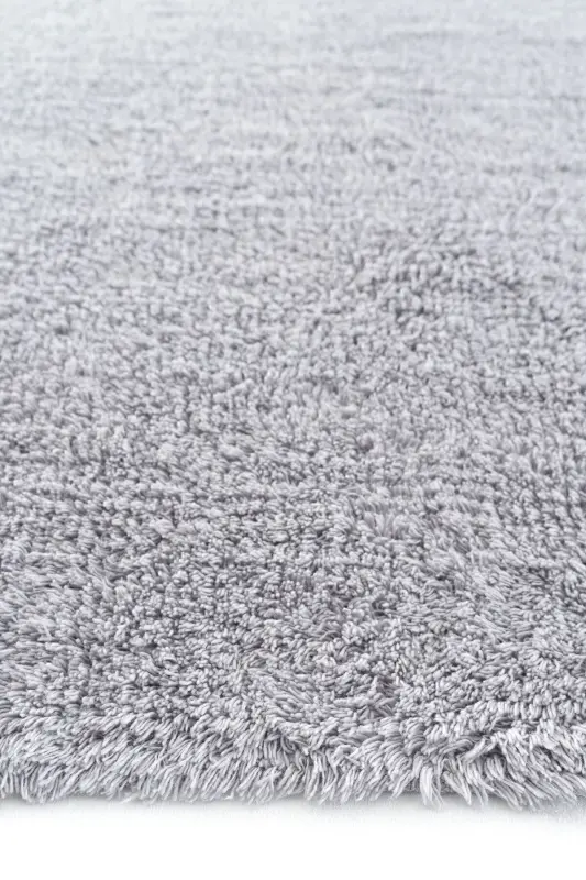 Cool Cotton Ccn Gri Makinede Yıkanabilir Kaymaz Tabanlı Naturel Pamuk Dokuma Bebek Halısı - Gri - 6