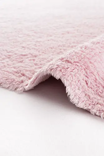 Cool Cotton Ccn Powder Machine Washable Non-Slip Base Natural Cotton Woven Baby Rug - 5