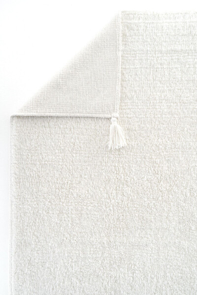 Cool Cotton Ccn White Machine Washable Non-Slip Natural Cotton Woven Baby Rug - 19