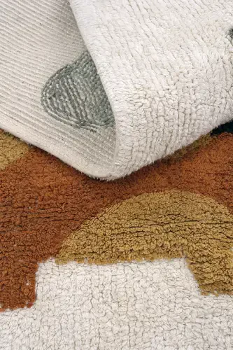 Cool Cotton Cream Baby Rug Machine Washable Non-Slip Base Soft Touch Dinosaur Kids Rug-Colorful 7 - 7