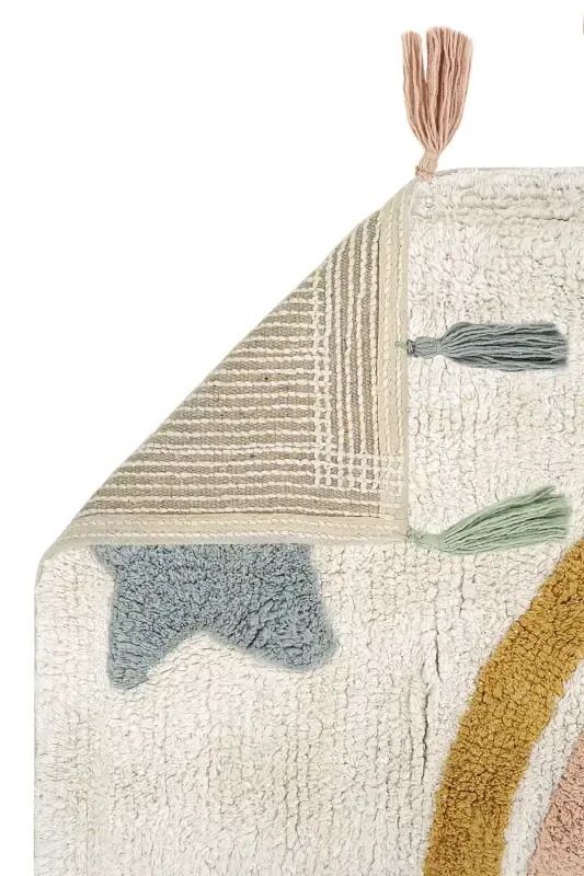 Cool Cotton Cream Color Baby Carpet Machine Washable Non-Slip Base Soft Touch Kids Carpet-Colorful 9 - 4